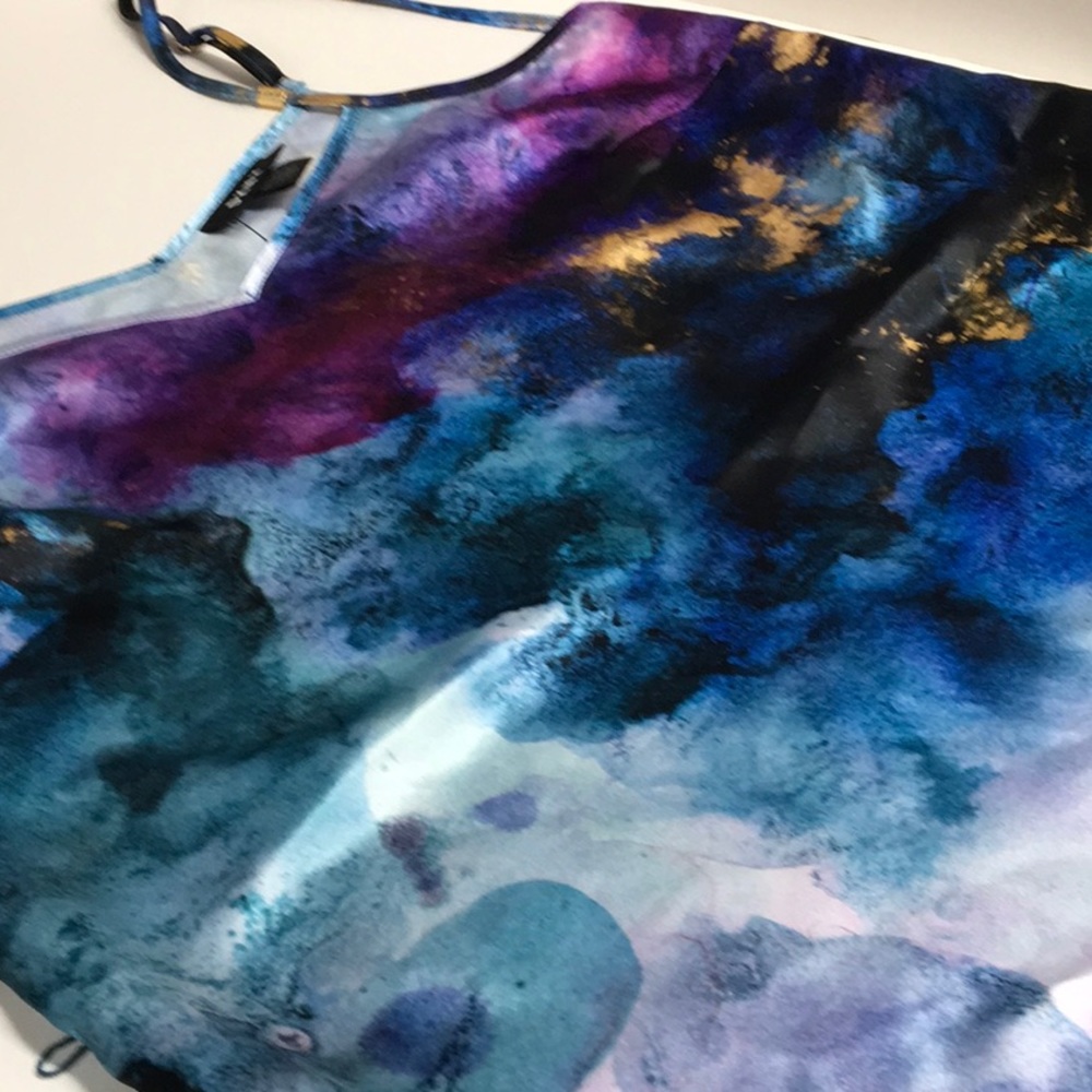 DKNY Silky camisole, watercolor print.